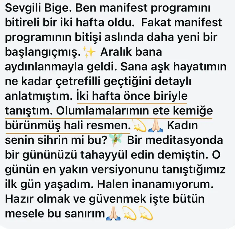 Dişil Dönüşüm yaşayan bir kadının mesajı (aşk)