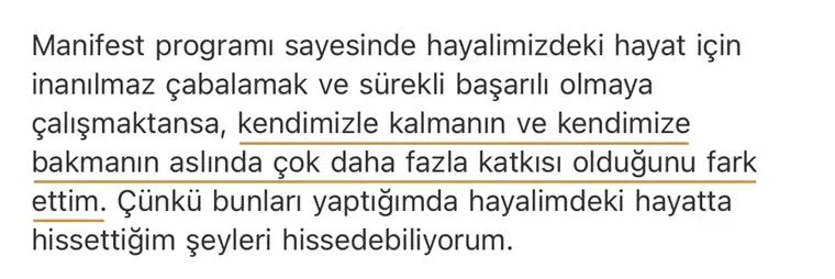 Bir kadının mesajı: kendimizle kalmanın ve kendimize bakmanın çok daha fazla katkısı olduğunu fark ettim